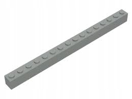 

Lego klocek 1 x 16 Jasny Szary 1 sztuka 2465