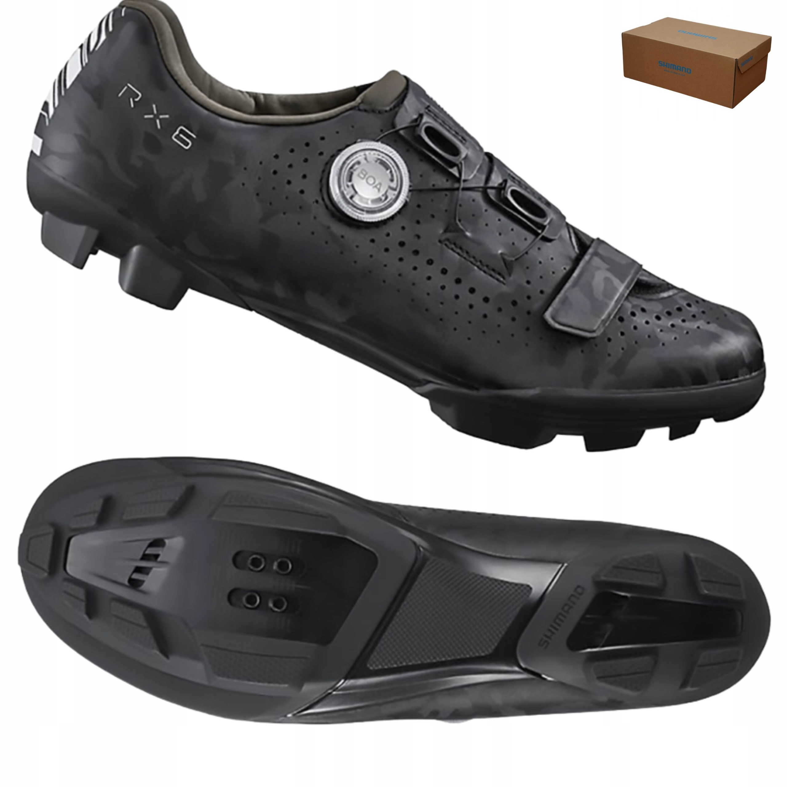 Buty Rowerowe Spd Gravel Mtb Shimano RX6 SH-RX600 r. 45 Boa Sztywne