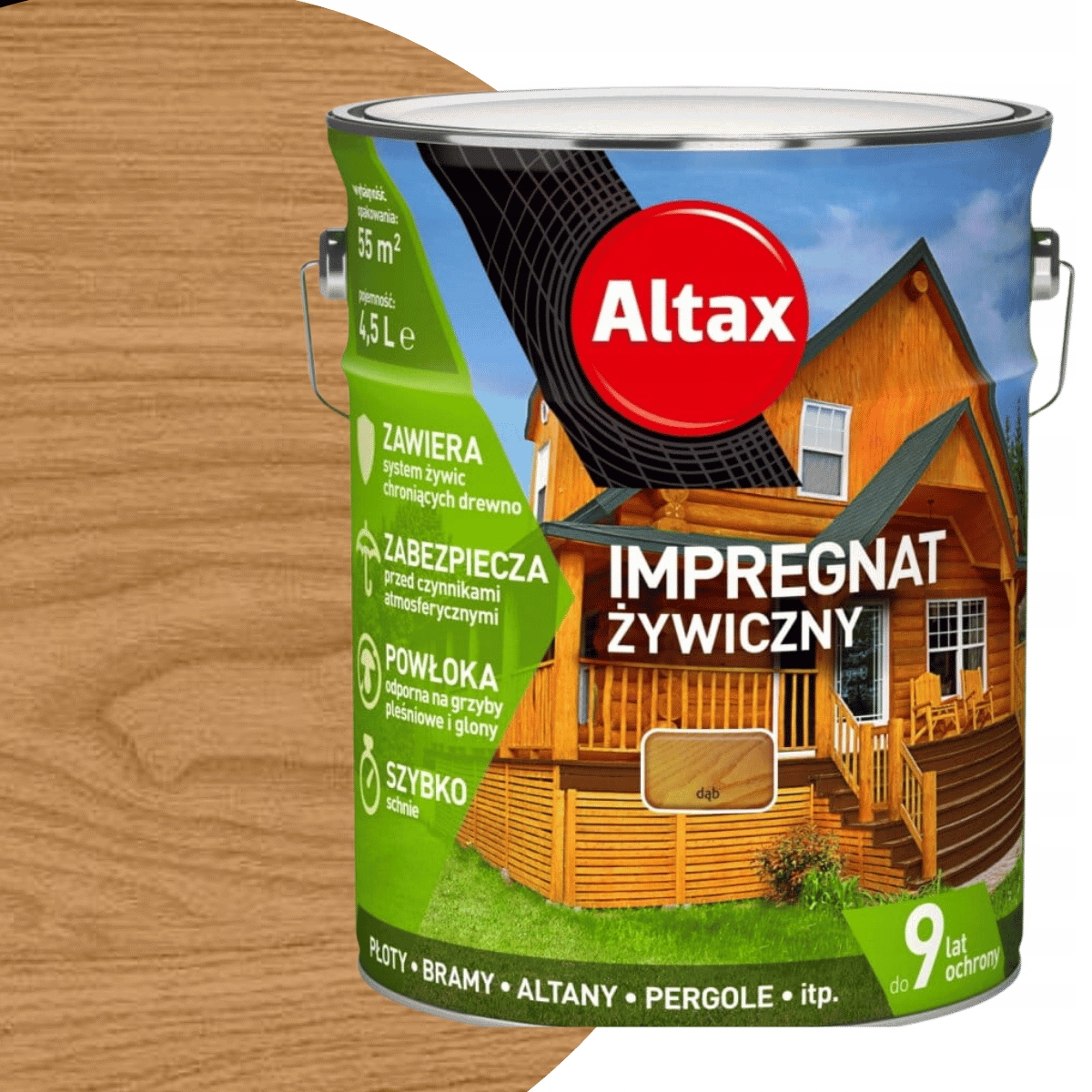 Altax Impregnat Żywiczny 4,5L Dąb