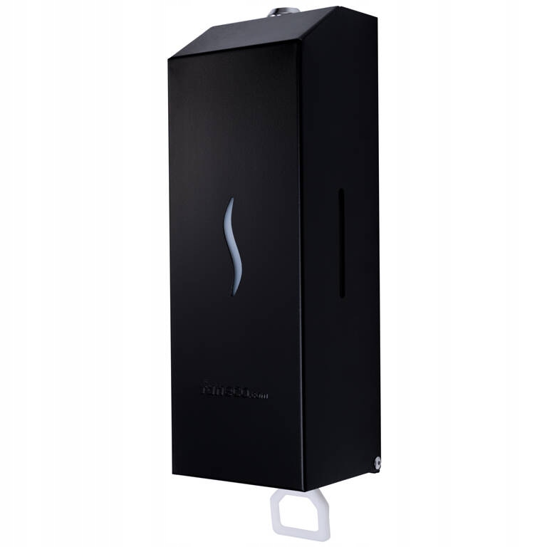 Dávkovač mydla a dezinfekčných prostriedkov 1 l čierny z ocele do kúpeľne