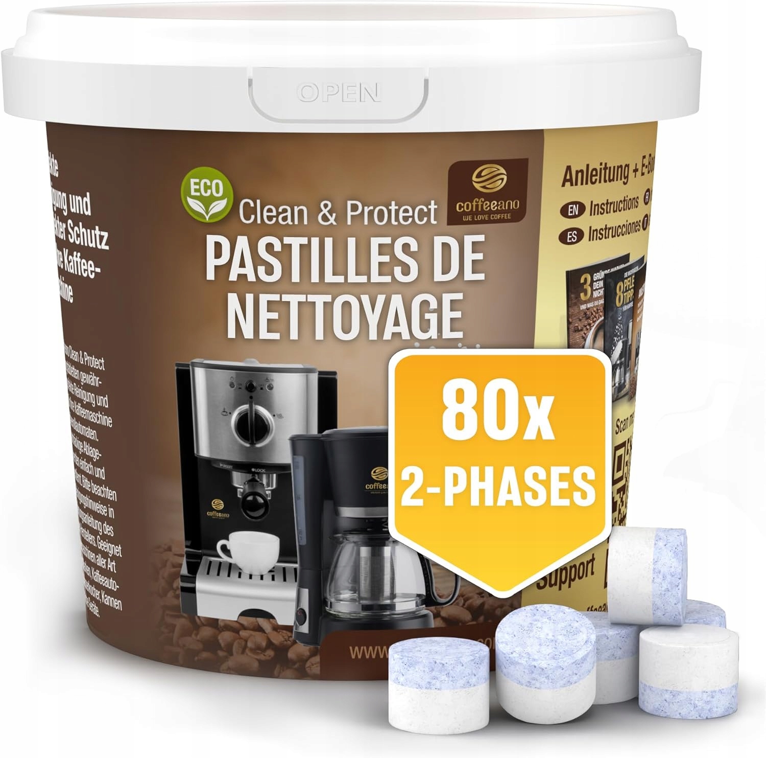 Čistící Tablety do kávovaru Jura Coffeeano 2-fázové 80 ks