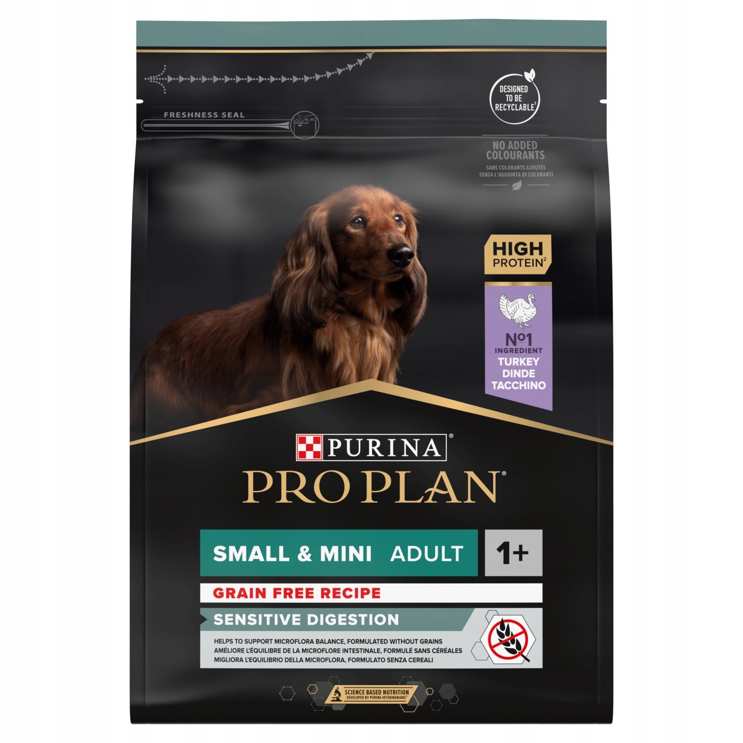 Levně Pro Plan Sensitive Digestion Small & Mini Adult Krůta 2,5 kg