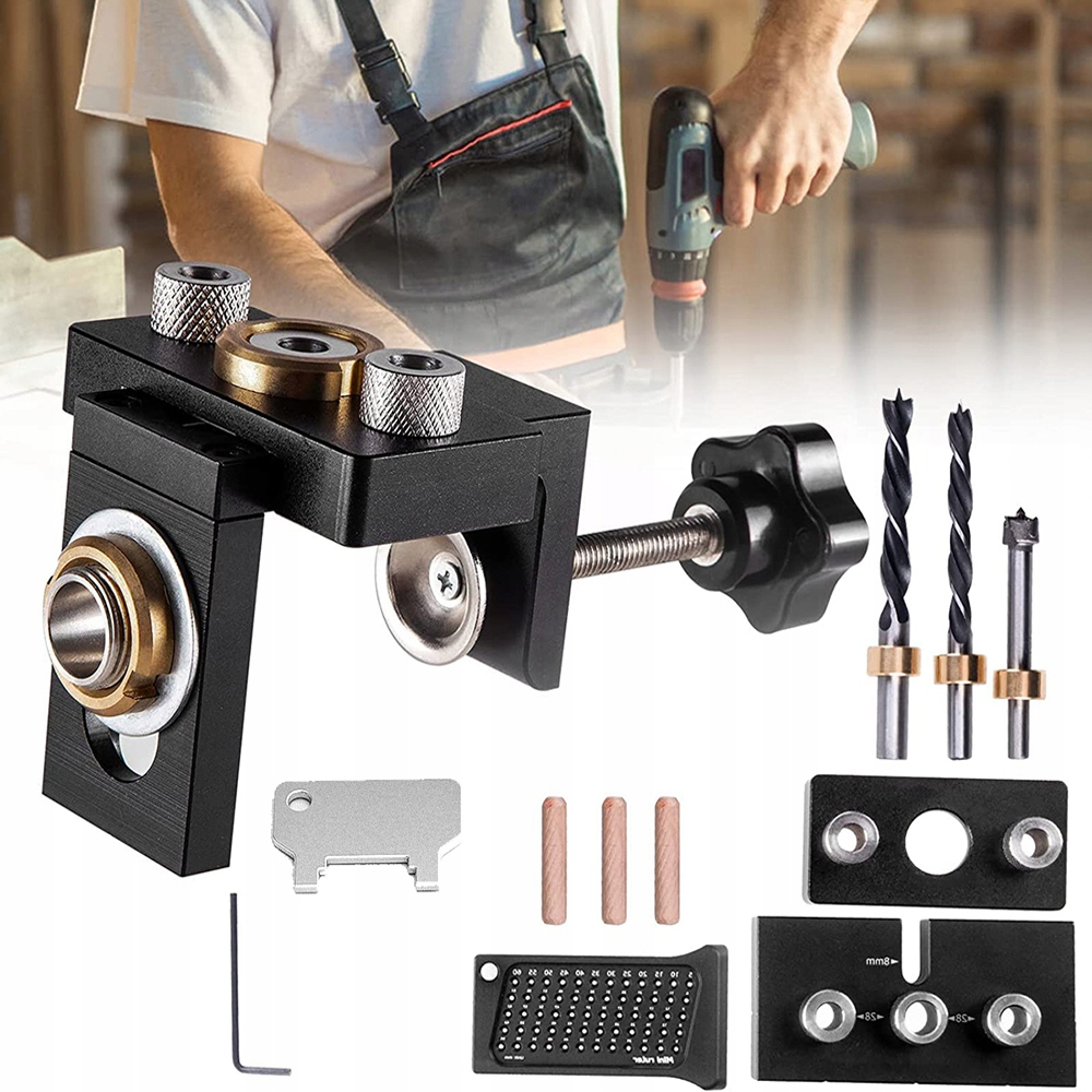 Šablona 3V1 Pro Vrtání Vzorník Pro Excentrické Kolíky Značkovač 8/10/15 MM