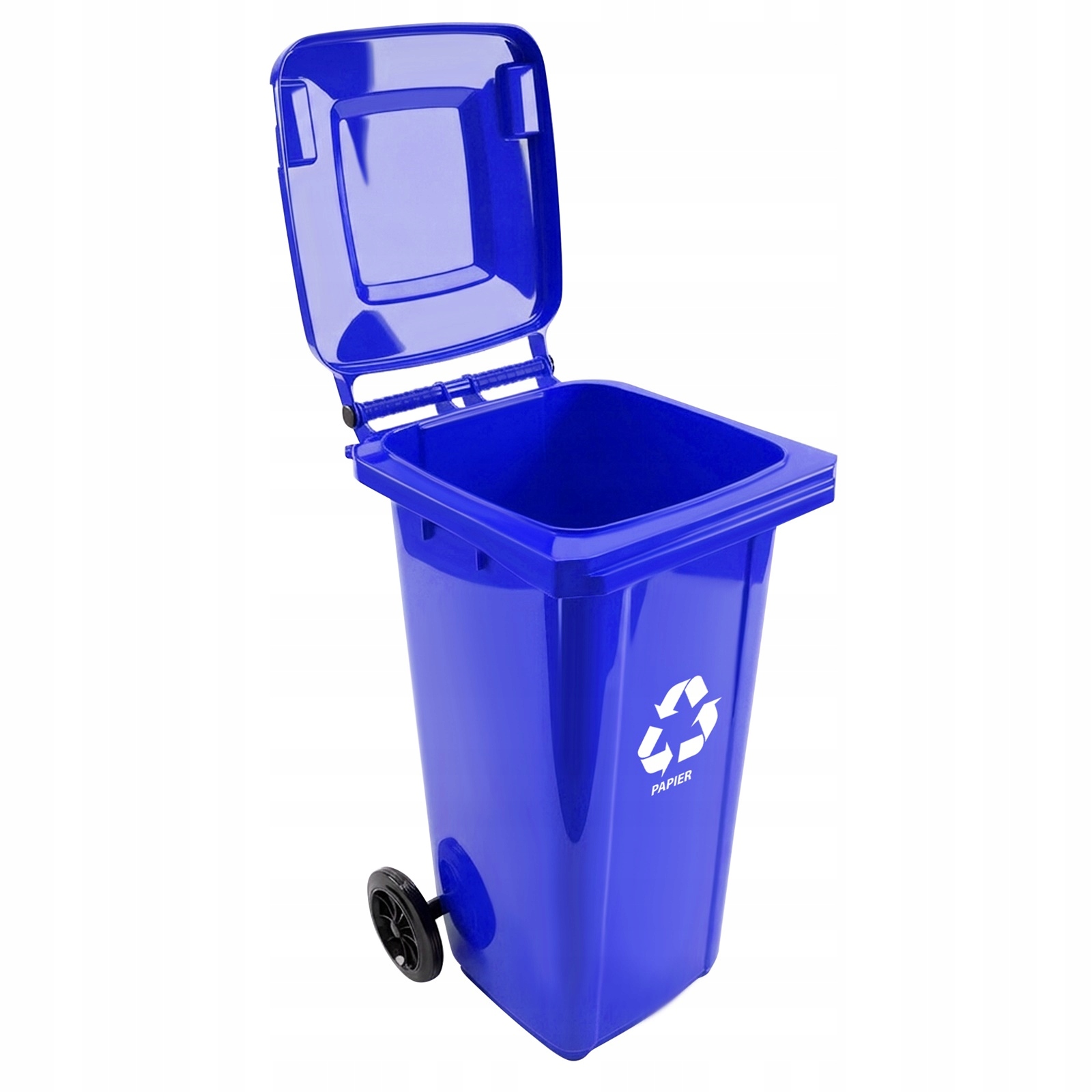 Kosz na śmieci 120L niebieski pojemnik na papier makulaturę do segregacji