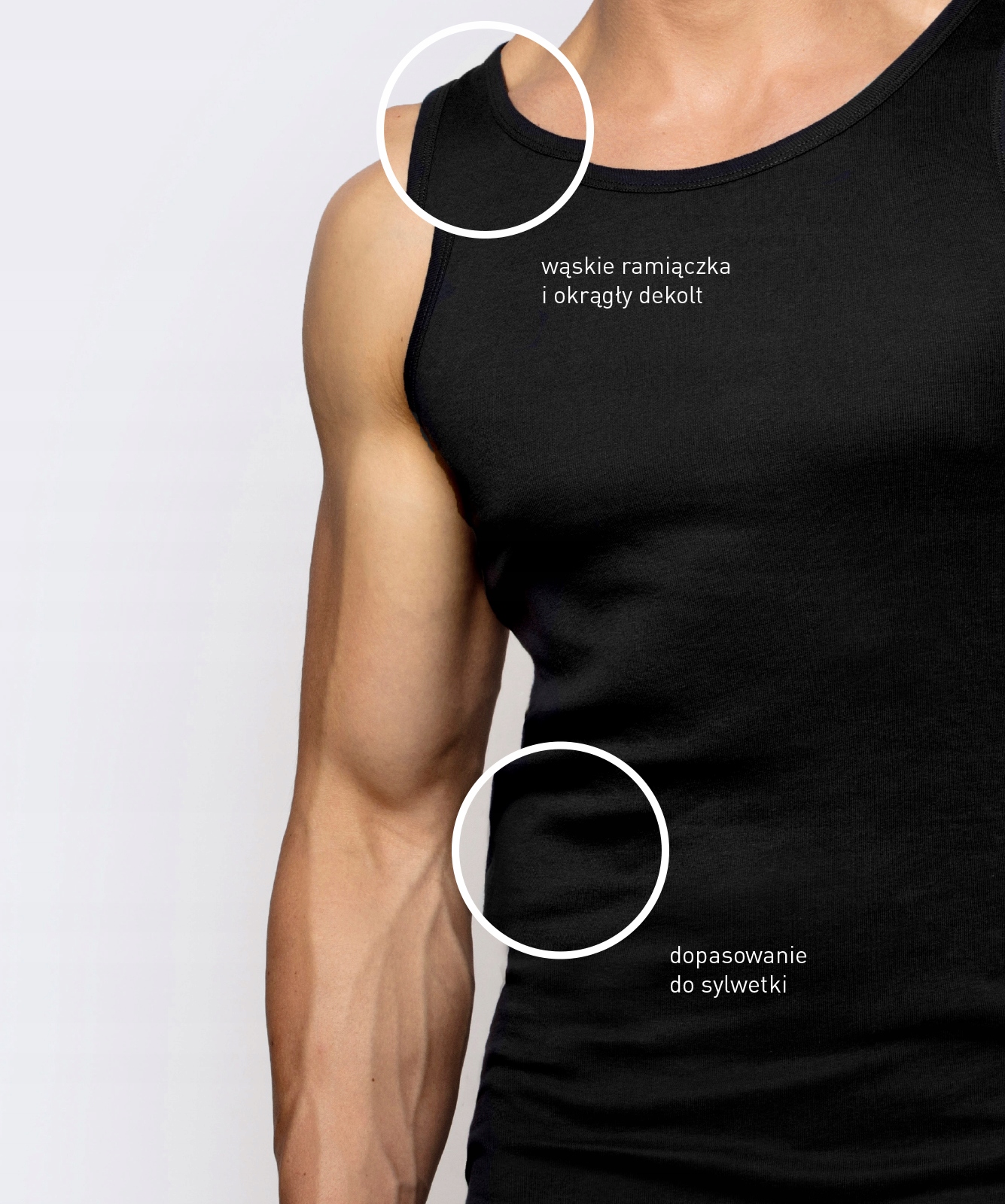 ATLANTIC koszulka męska PODKOSZULEK 046 L czarny Model BMV-046