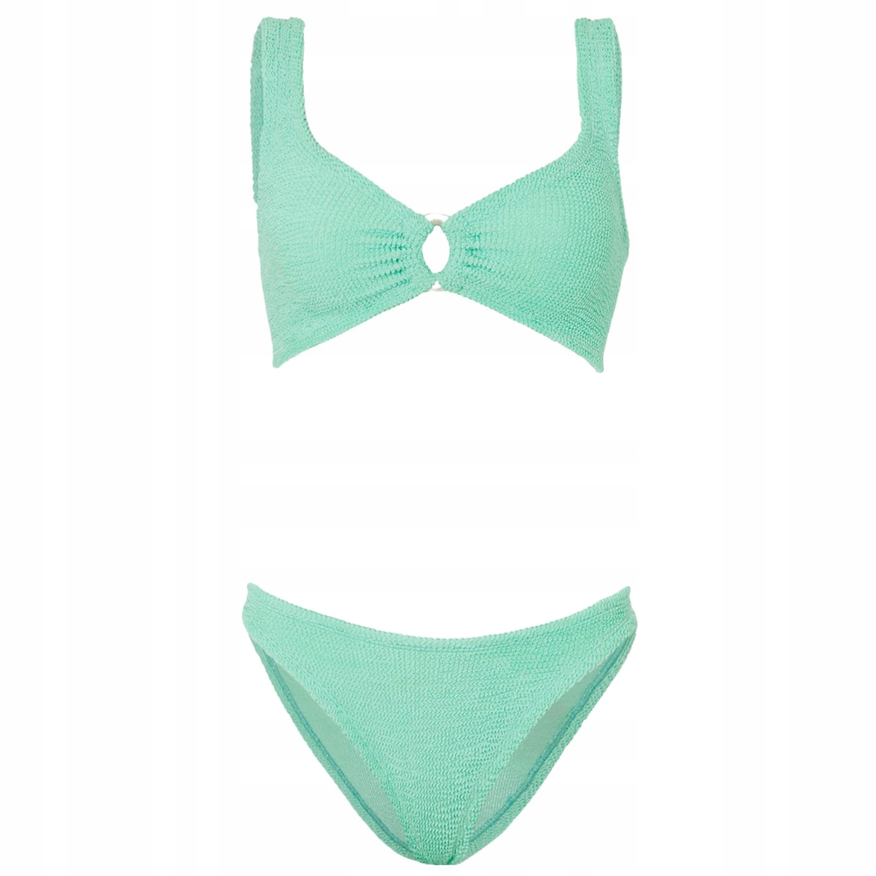 Bikini Julia Hoops Metalic Mint One size Mátový Hunza G