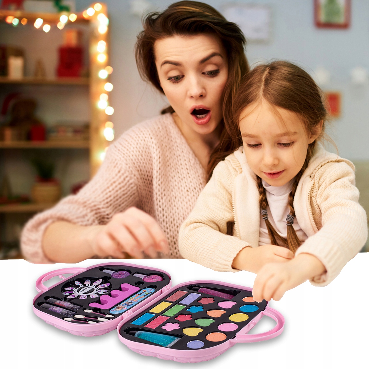 ZESTAW KOSMETYKÓW W TOREBCE DO MAKIJAŻU I PAZNOKCI KOSMETYKI DLA DZIECI Głębokość produktu 5 cm