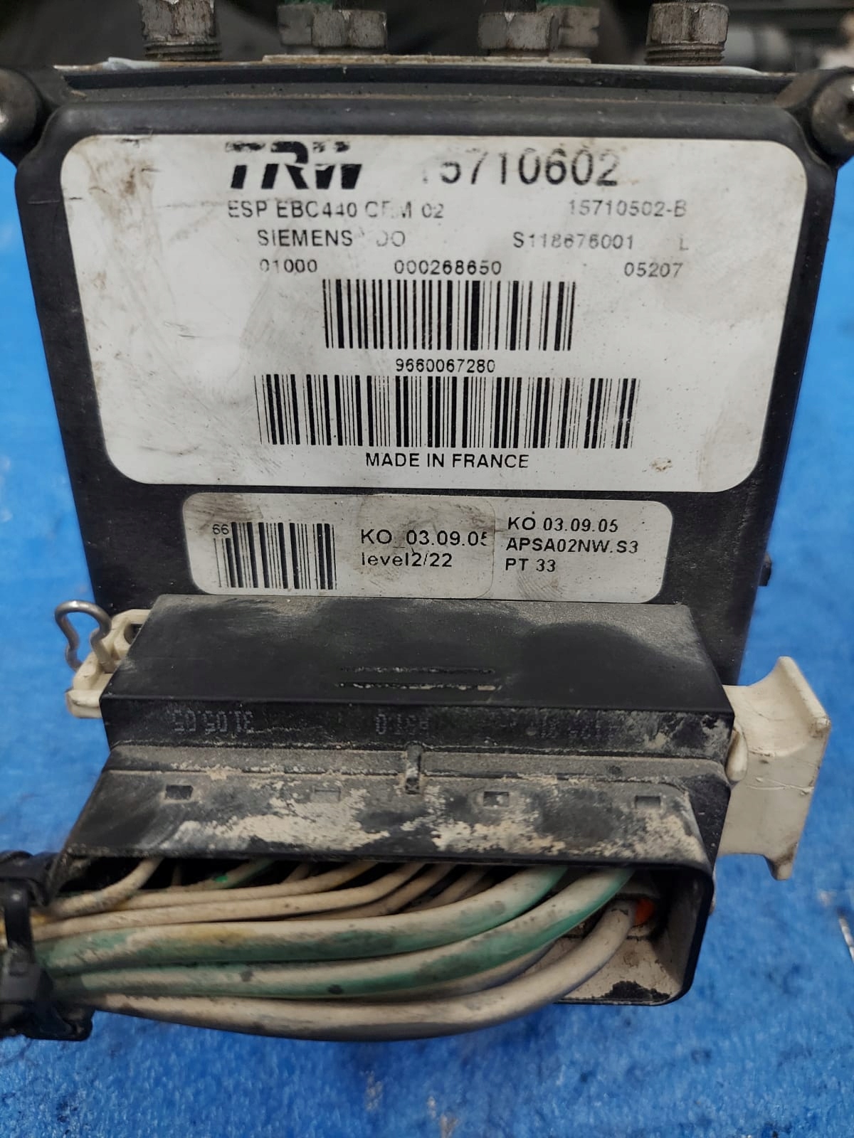 pump ABS PEUGEOT 407 9660067280