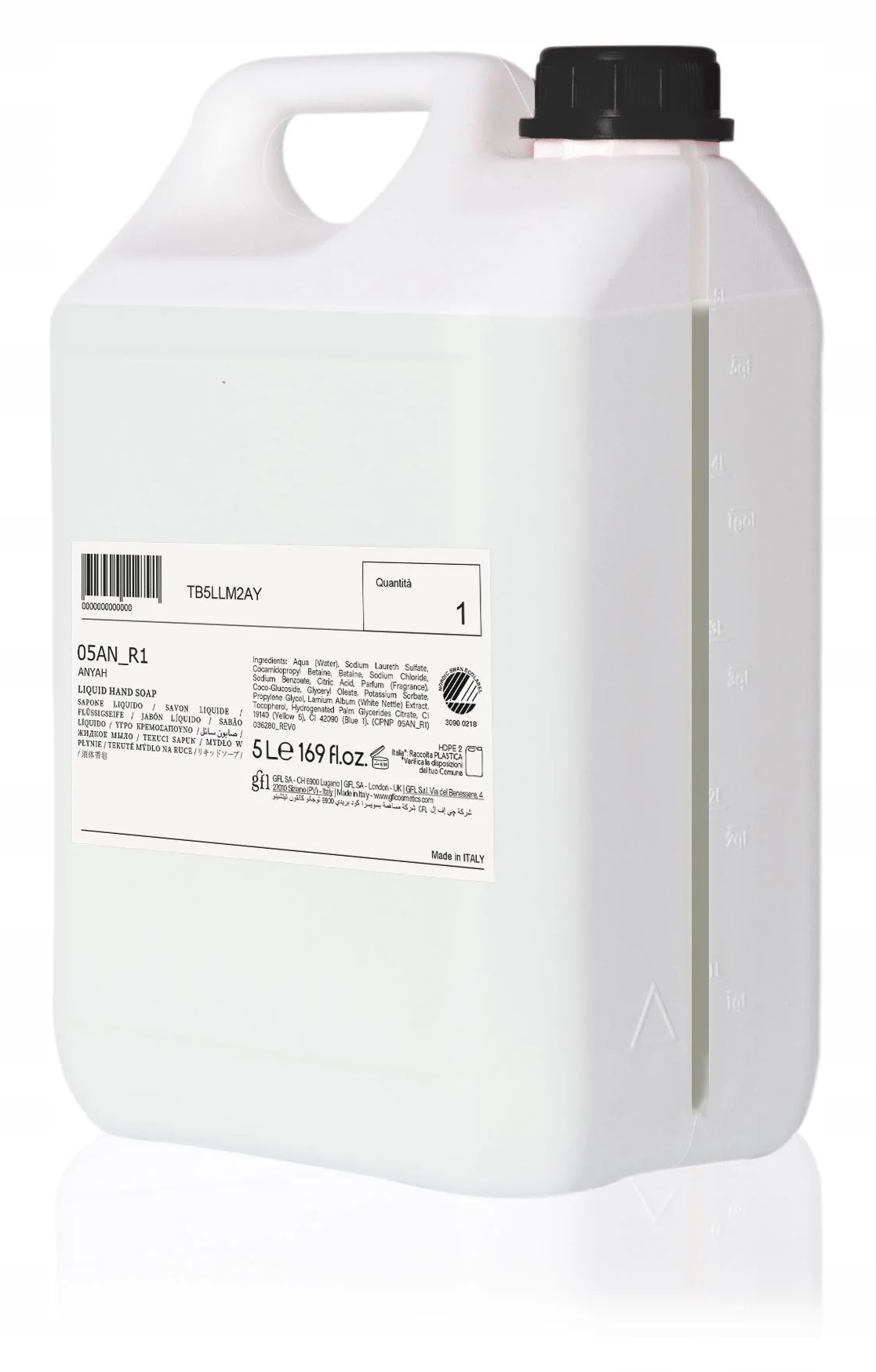 Tekuté mýdlo na ruce Hydratační a čistící Spa Hotel Dárek 5L Anyah