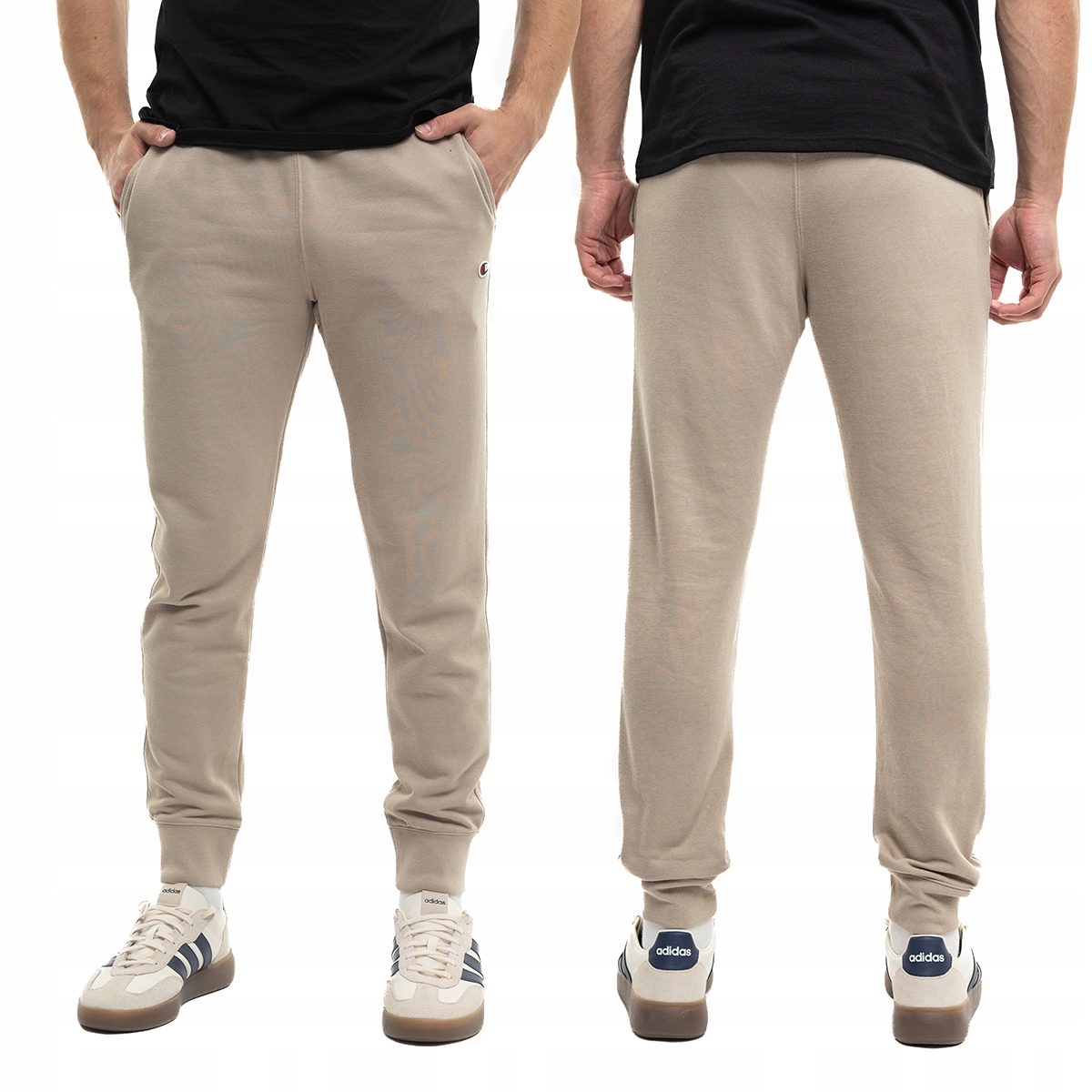Pánské kalhoty Champion Rib Cuff Joggery Dresové kapsy Béžová vel XL