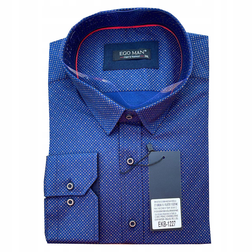 Ego Man košile pánská EKB-1227 regular fit nadměrná velikost 4XL