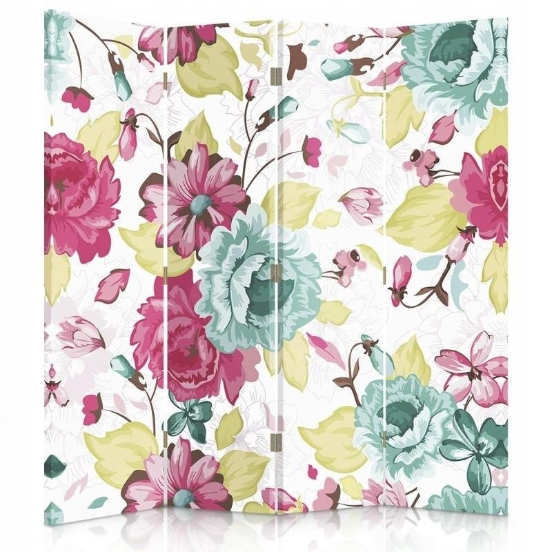 Obojstranný paraván, Vintage flowers 145x170