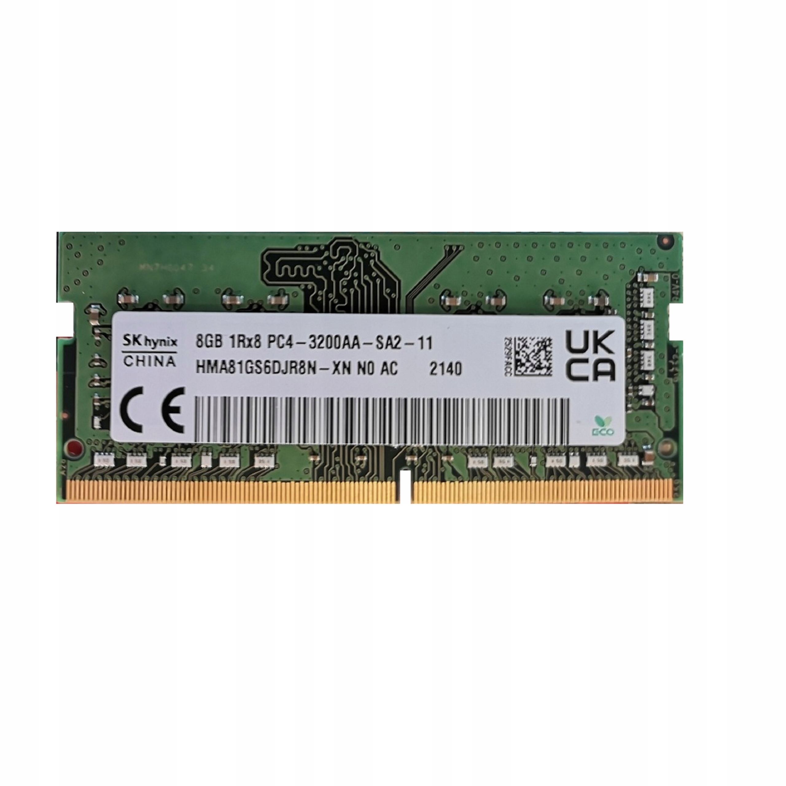 Pamięć laptopa 8GB DDR4 Hynix 3200 HMA81GS6DJR8N-XN PC4-3200AA-SA2-11 1Rx8