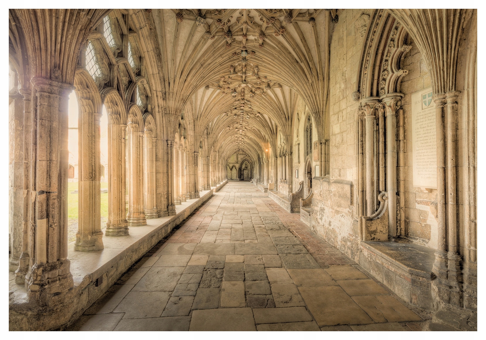 Fototapeta Gotická Arkáda Kamenná Tajemství Perspektiva 312x219 lepidlo