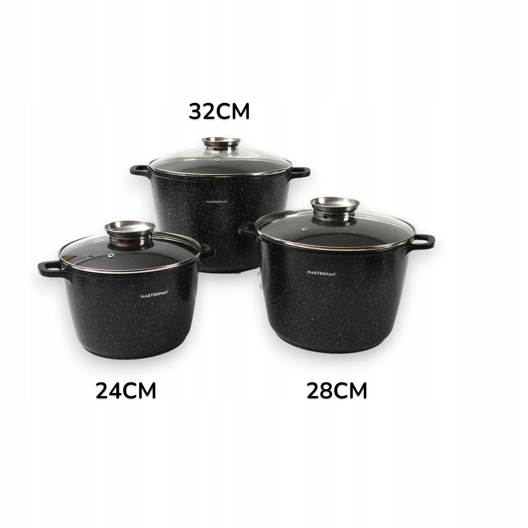 Súprava Hrncov Masterpan – 3 Ks 7L 10L 14L S Pokrievkou