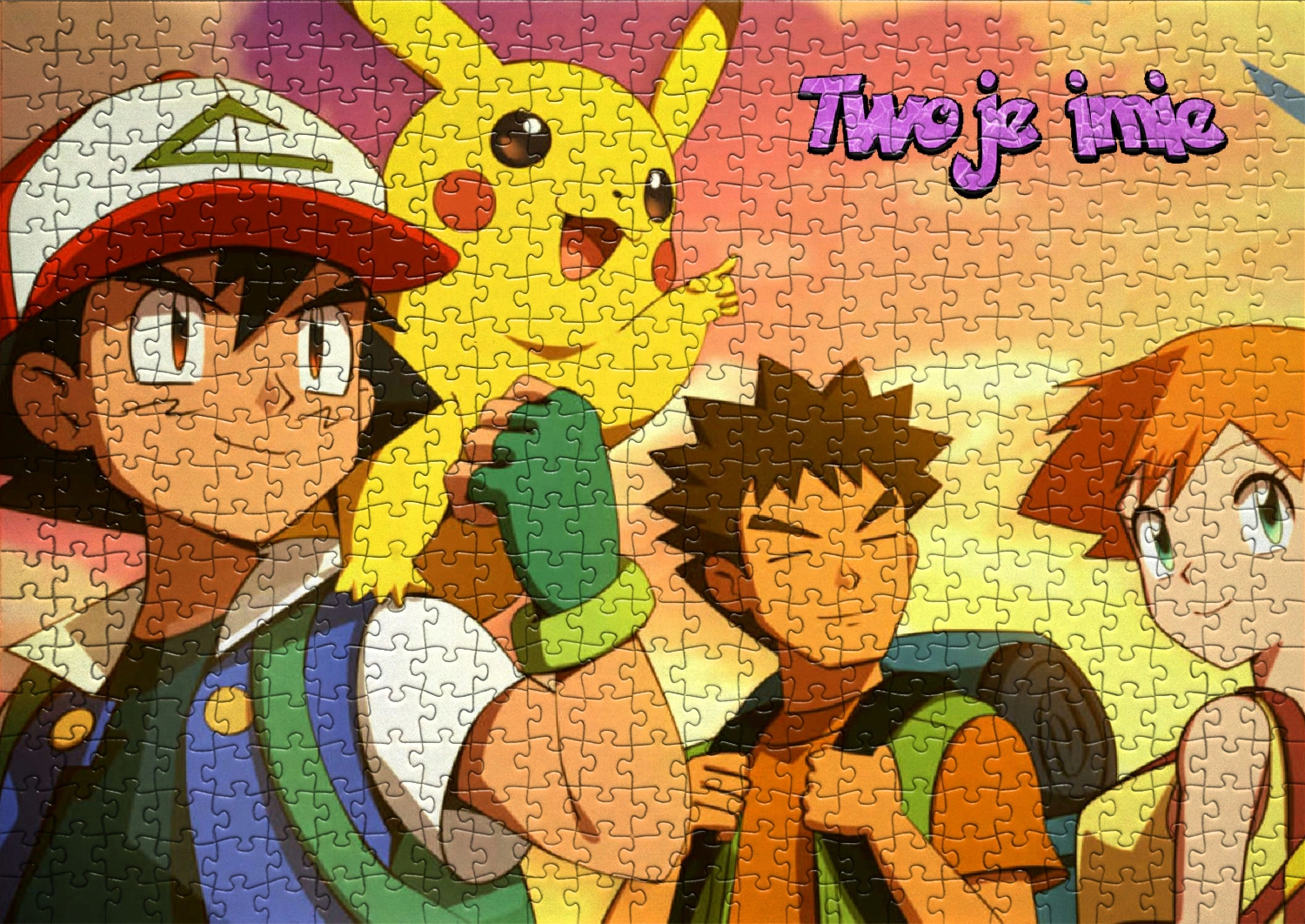 Puzzle+ imię Pokemon Detektyw Pikachu A4 96 el - RÓŻNE WZORY