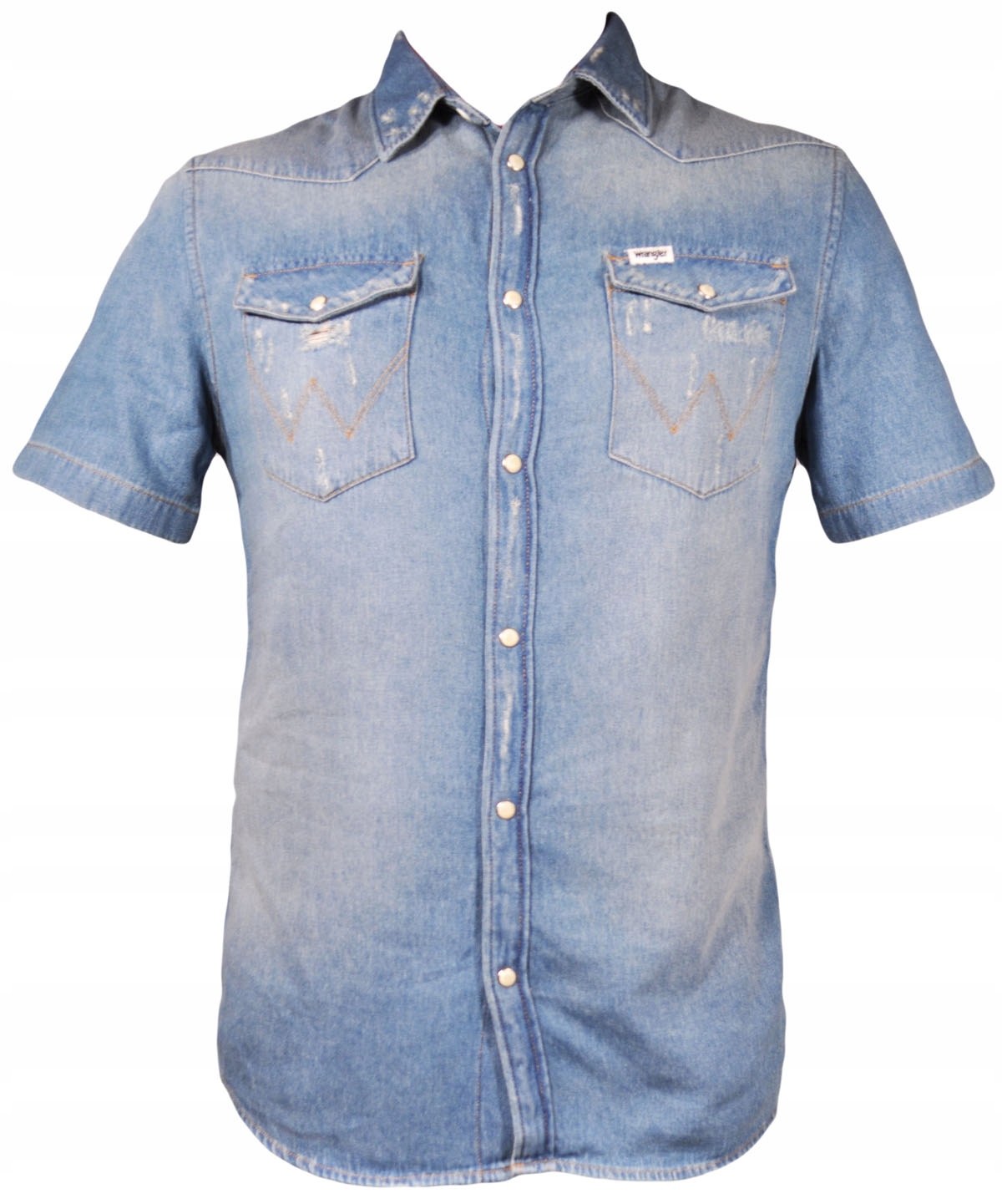 Wrangler košile Regular blue jeans Ss Western Shirt M