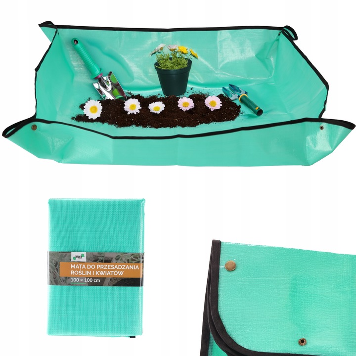 MATA DO SADZENIA PRZESADZANIA KWIATÓW ROŚLIN OGRODOWA PODKŁADKA 100 x 100cm