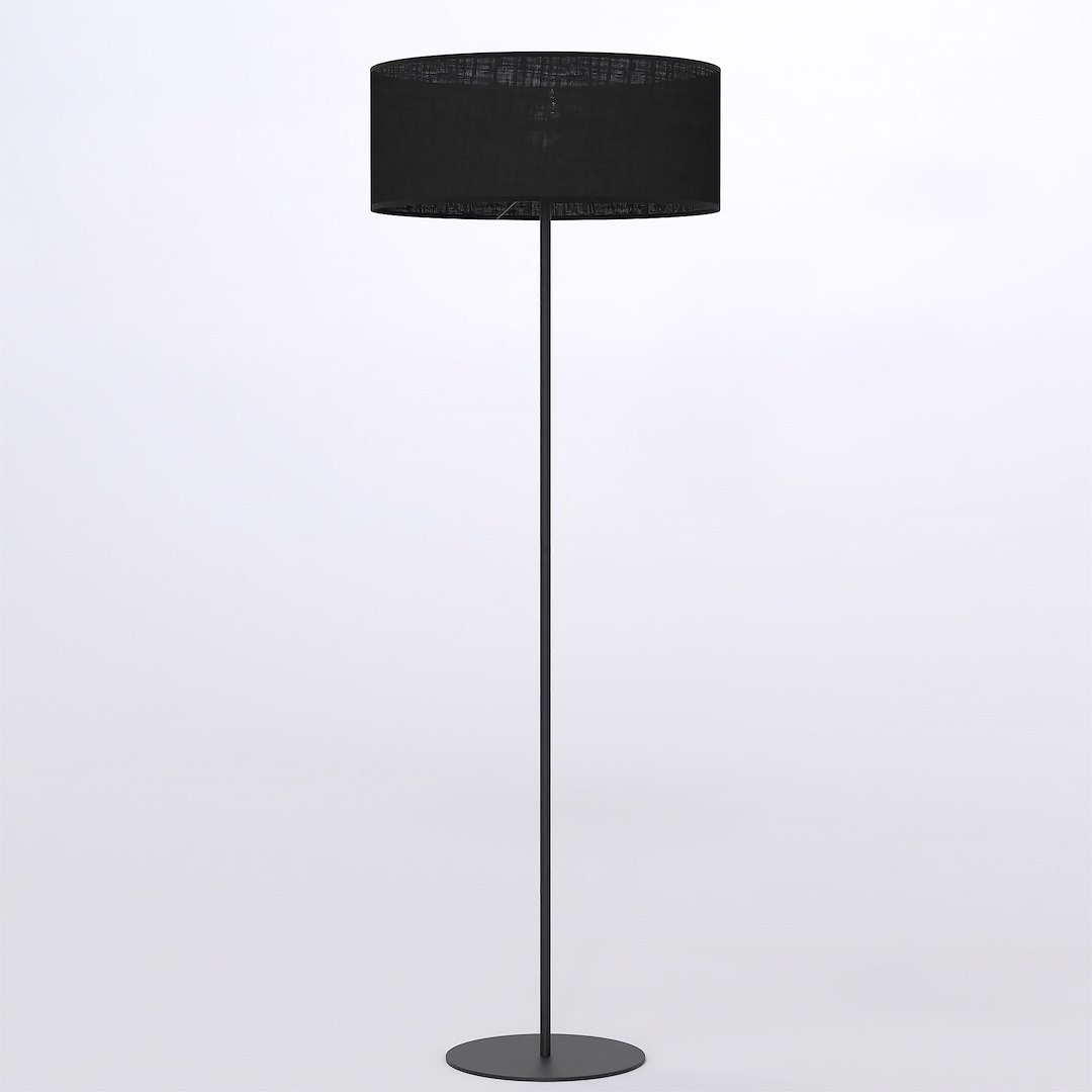 Podlahová lampa Eco LP1 vysoká, čierna, E27, modernistická, 143 cm