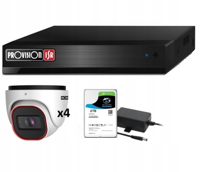 Monitoring Zestaw Provision 4 kamery HD-TV FULL HD