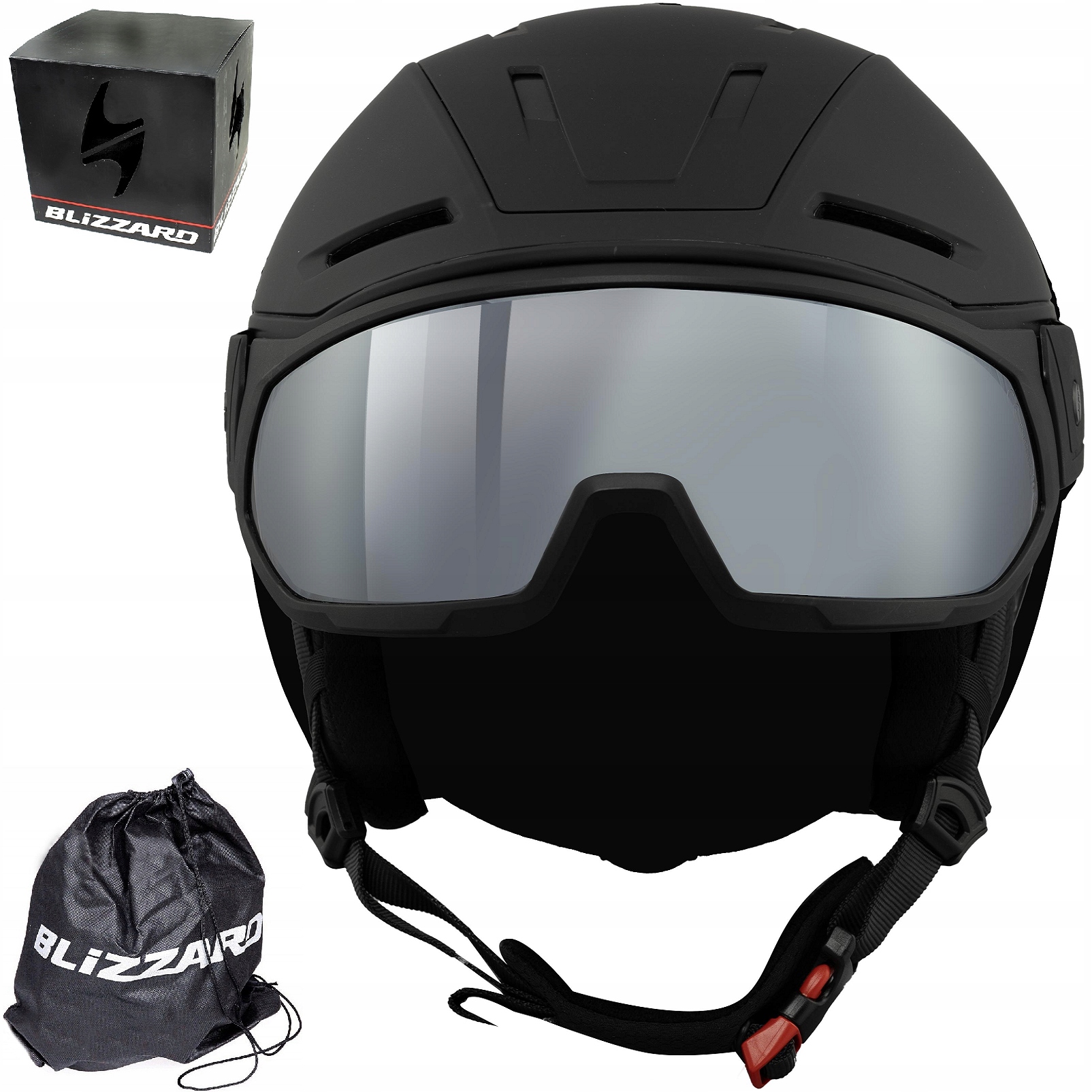 Lyžařská přilba Blizzard Edge Visor ski helmet 55-59 Cm černá
