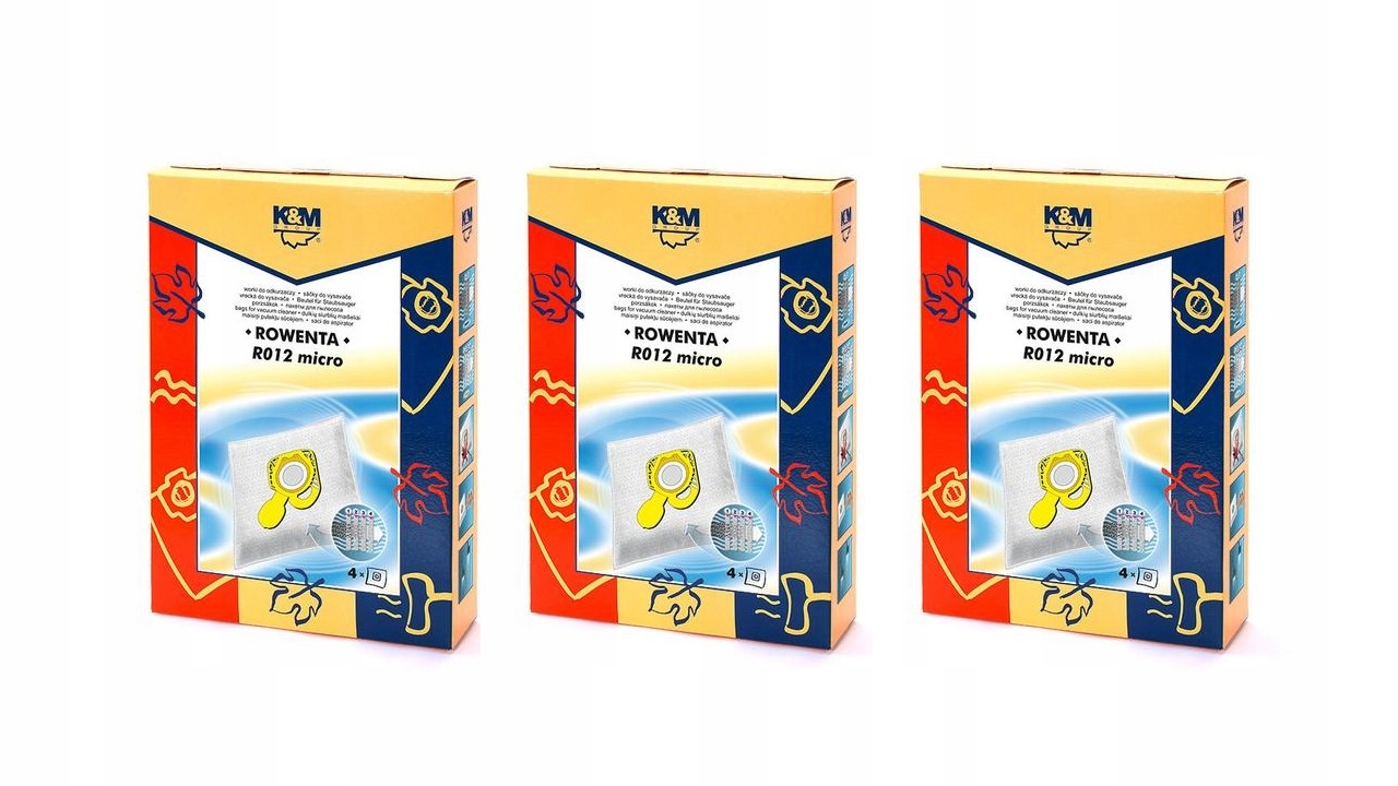 WORKI FLIZELINOWE DO ODKURZACZA K&M R012 MICRO 12SZT