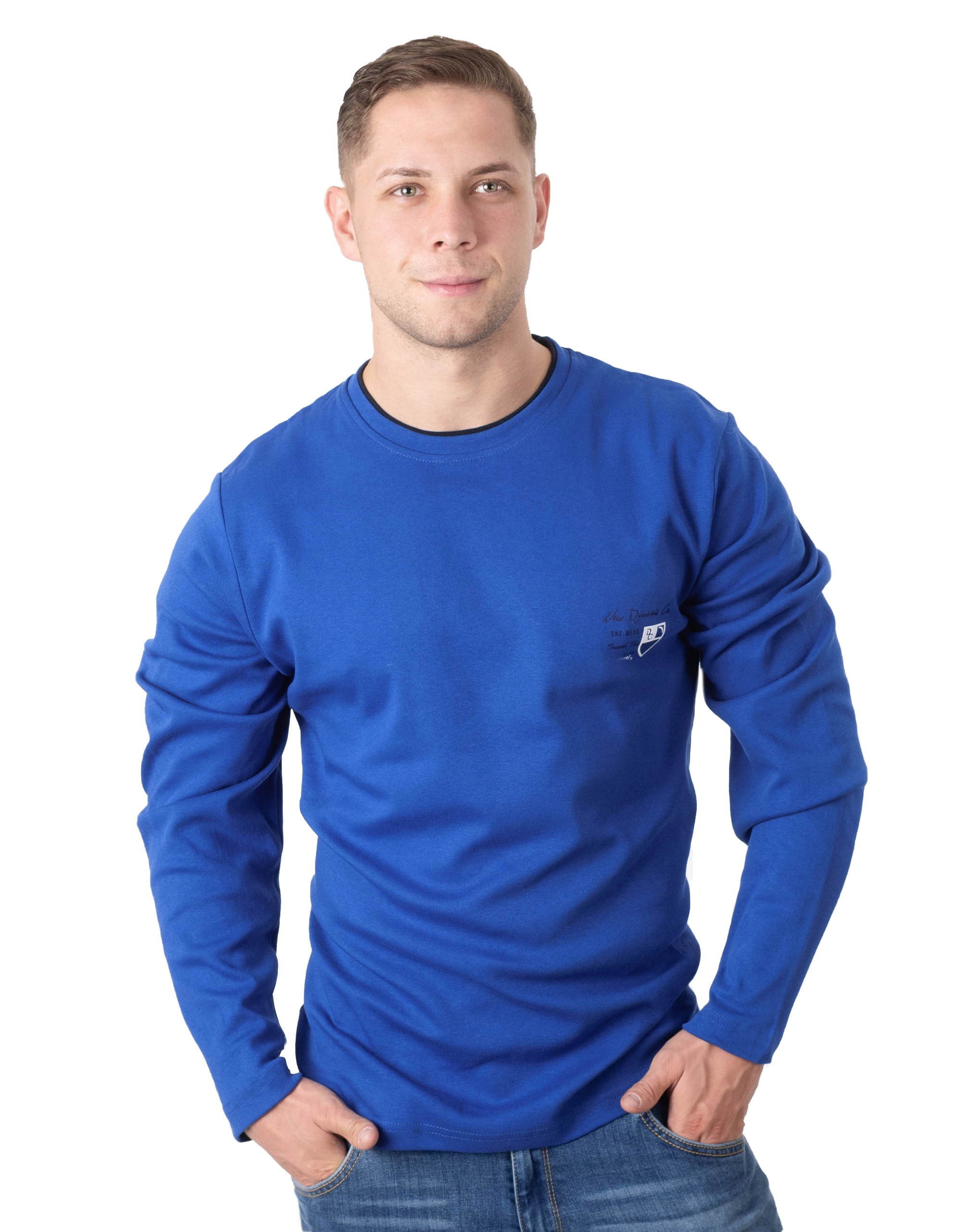 

Duża Koszulka Męska z Długim Rękawem 1213-01 3XL