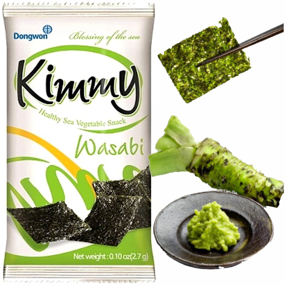 

Nori Snack Prażone Algi Wasabi 2,7g Yangban Korea