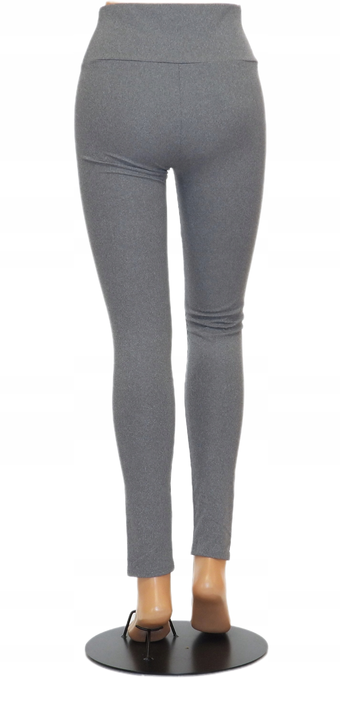 Legginsy damskie w prążki 0235 szare L/XL Rozmiar L/XL