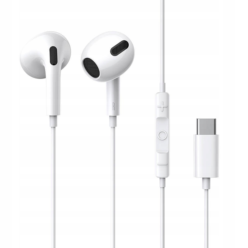 

Słuchawki Douszne Usb-c Mikrofon Baseus 1.1M Białe