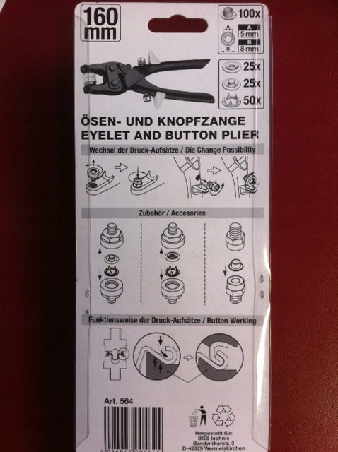 Profesjonalny zestaw kaletniczy oczka napy Profi+1 Kod producenta T2g-B 564