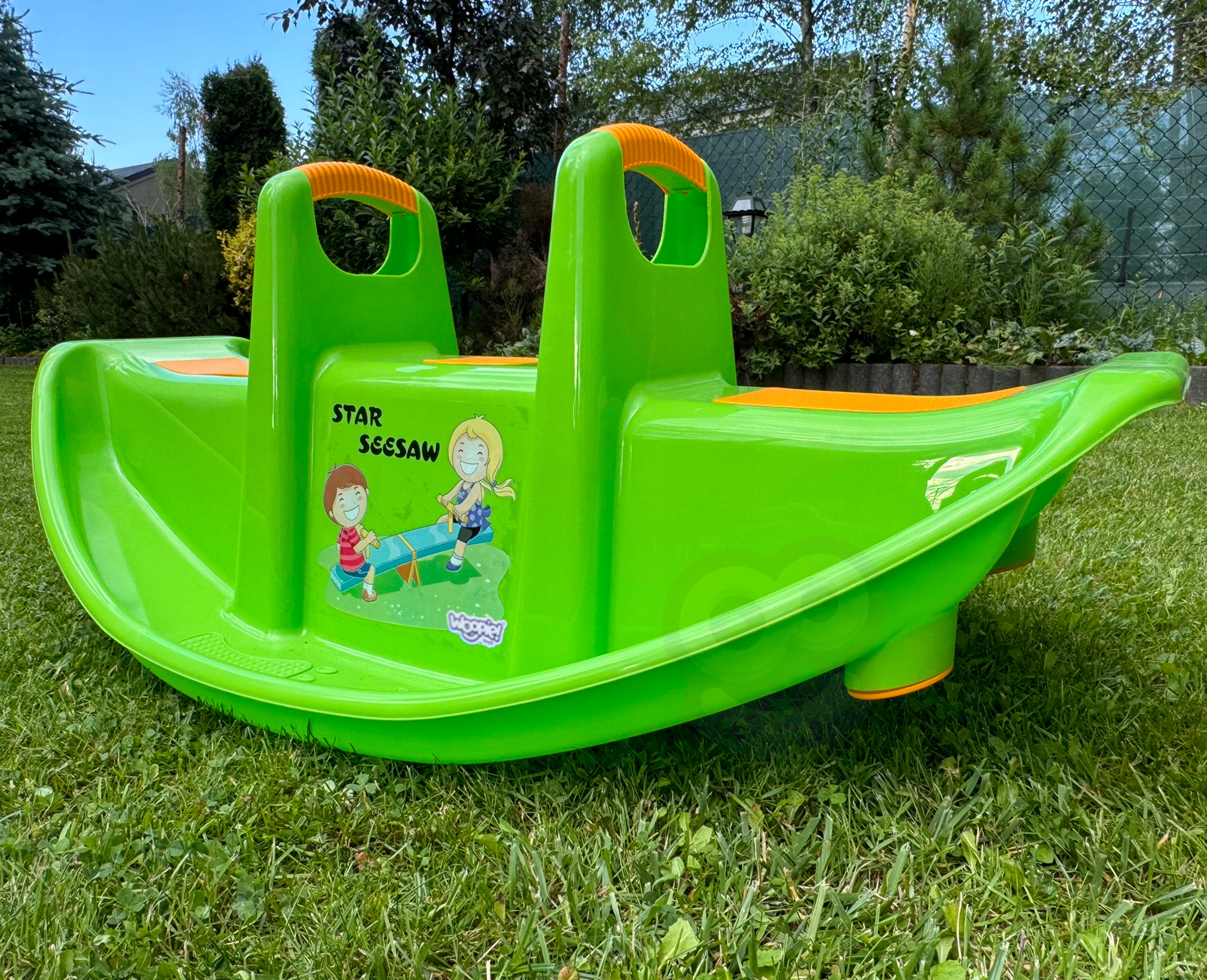 BUJAK NA BIEGUNACH OGRODOWY DLA DZIECI HUŚTAWKA DO DOMU XXL WOOPIE Marka Woopie