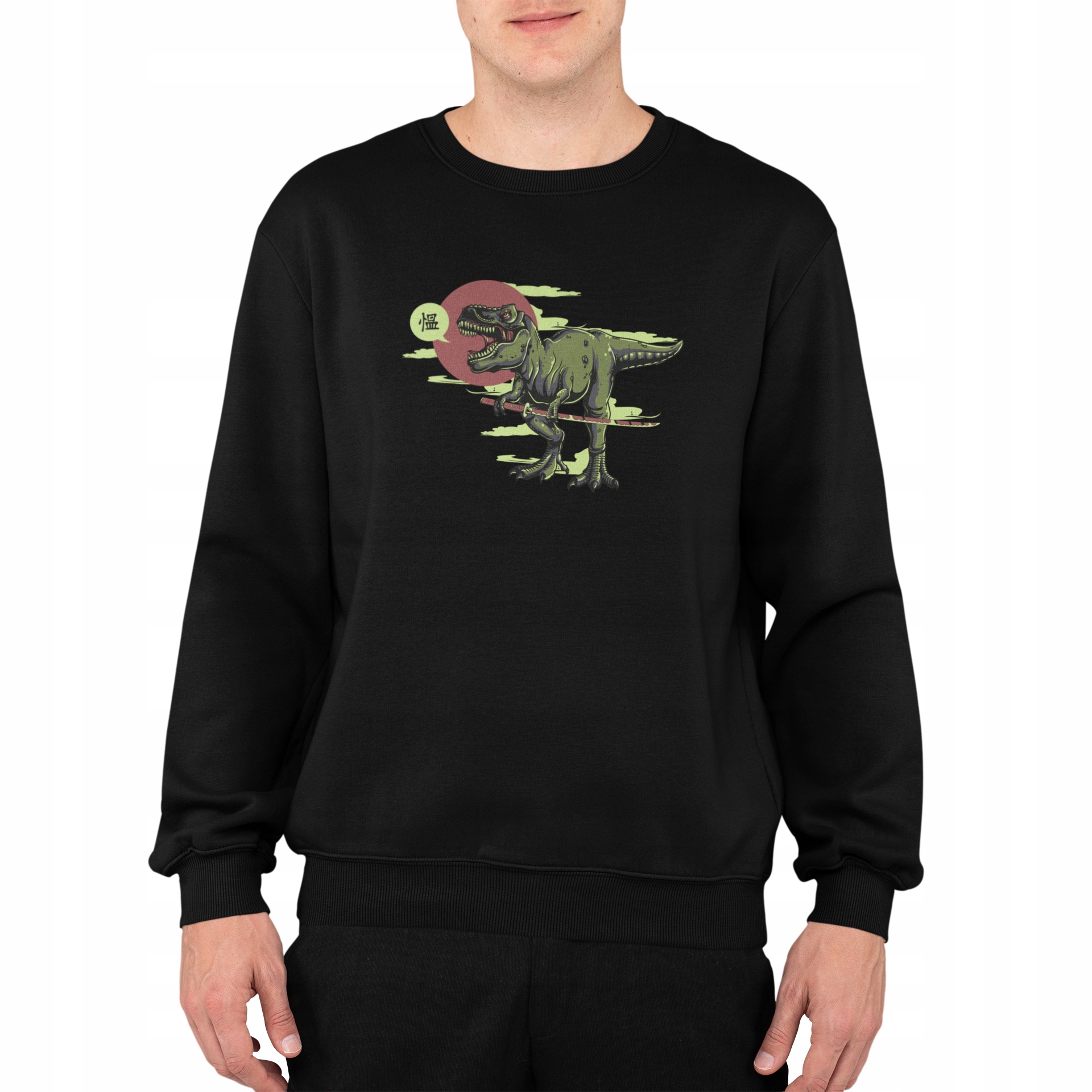 

Bluza Samurai T-rex, Dinozaur Sweatshirt Czarna L