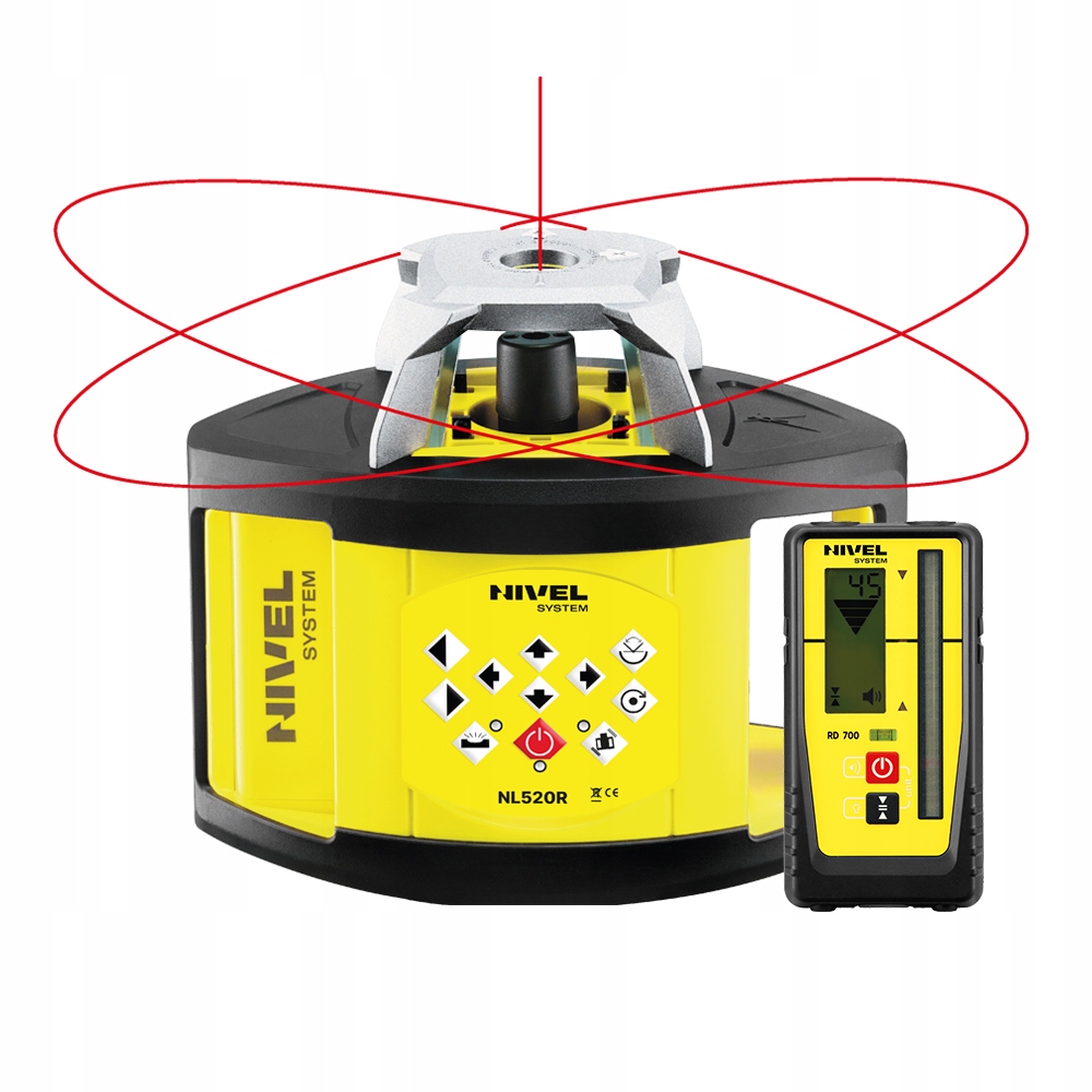 NIWELATOR LASEROWY NIVEL SYSTEM NL520R DIGITAL RD700 AKCESORIA Rodzaj niwelatora laserowy