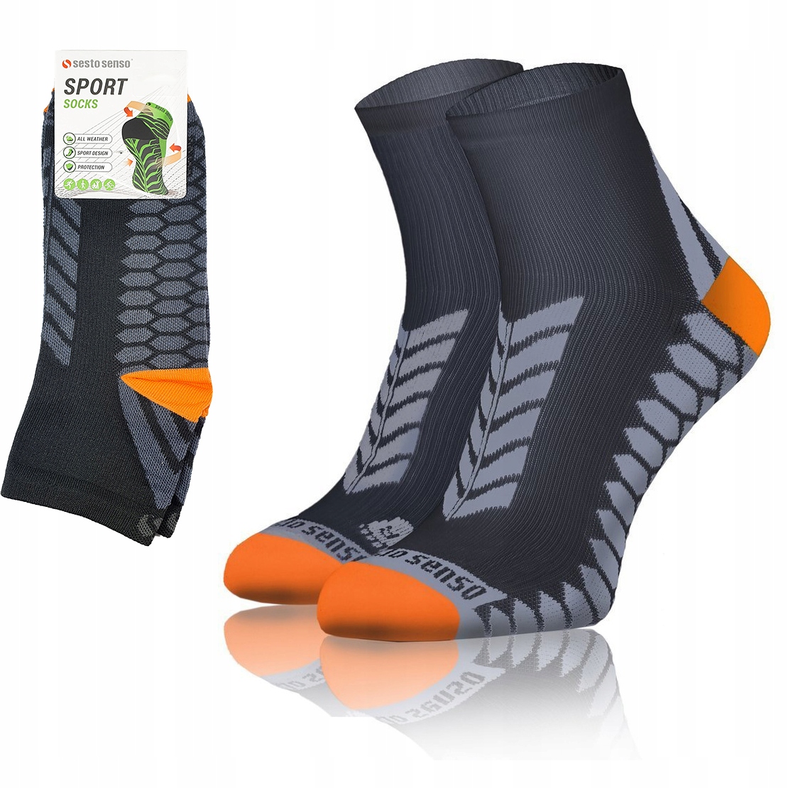 

Oddychające skarpety Sportowe Sesto Senso 39-42