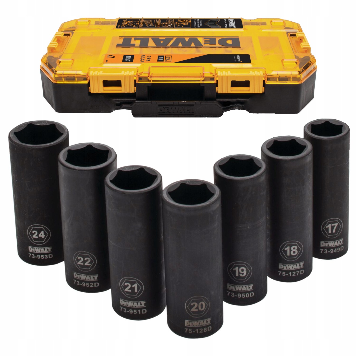 Zestaw nasadek udarowych 1/2" 17-24mm 7szt. Edycja McLaren DeWalt DT70905