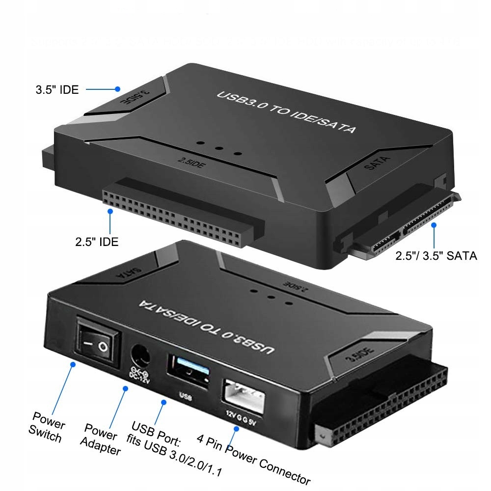 Adapter MOSTEK Dysków USB 3.0 SATA IDE 2,5 3,5 " Kod producenta 5904310262026
