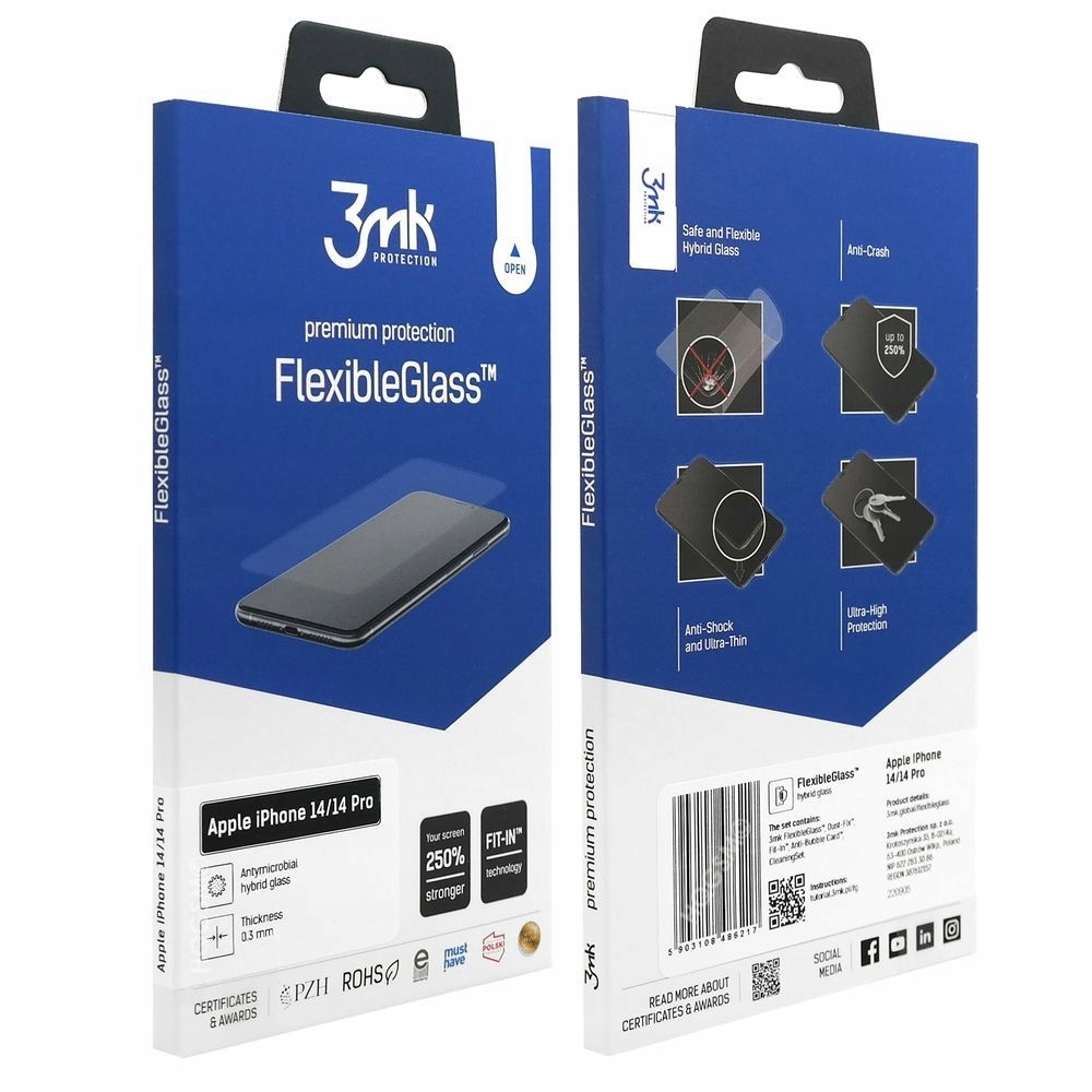 SZKŁO do Apple iPhone 14 Pro, 3mk Flexible Glass Dedykowana marka Apple