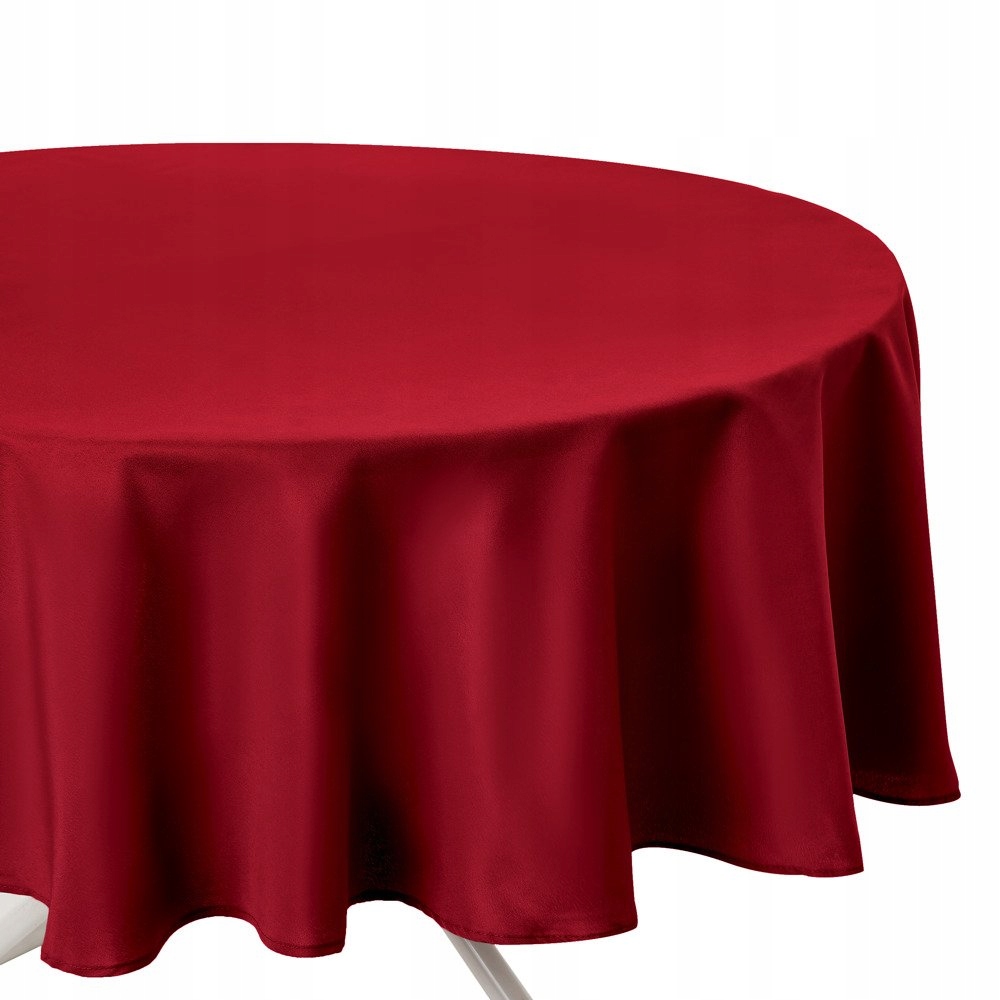

Obrus Na Stół Plamoodporny Okrągły Czerwony 180 cm