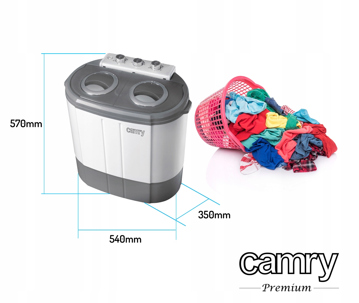 MINI PRALKA DOMOWA WIRNIKOWA WIRÓWKA TURYSTYCZNA Sposób załadunku od góry