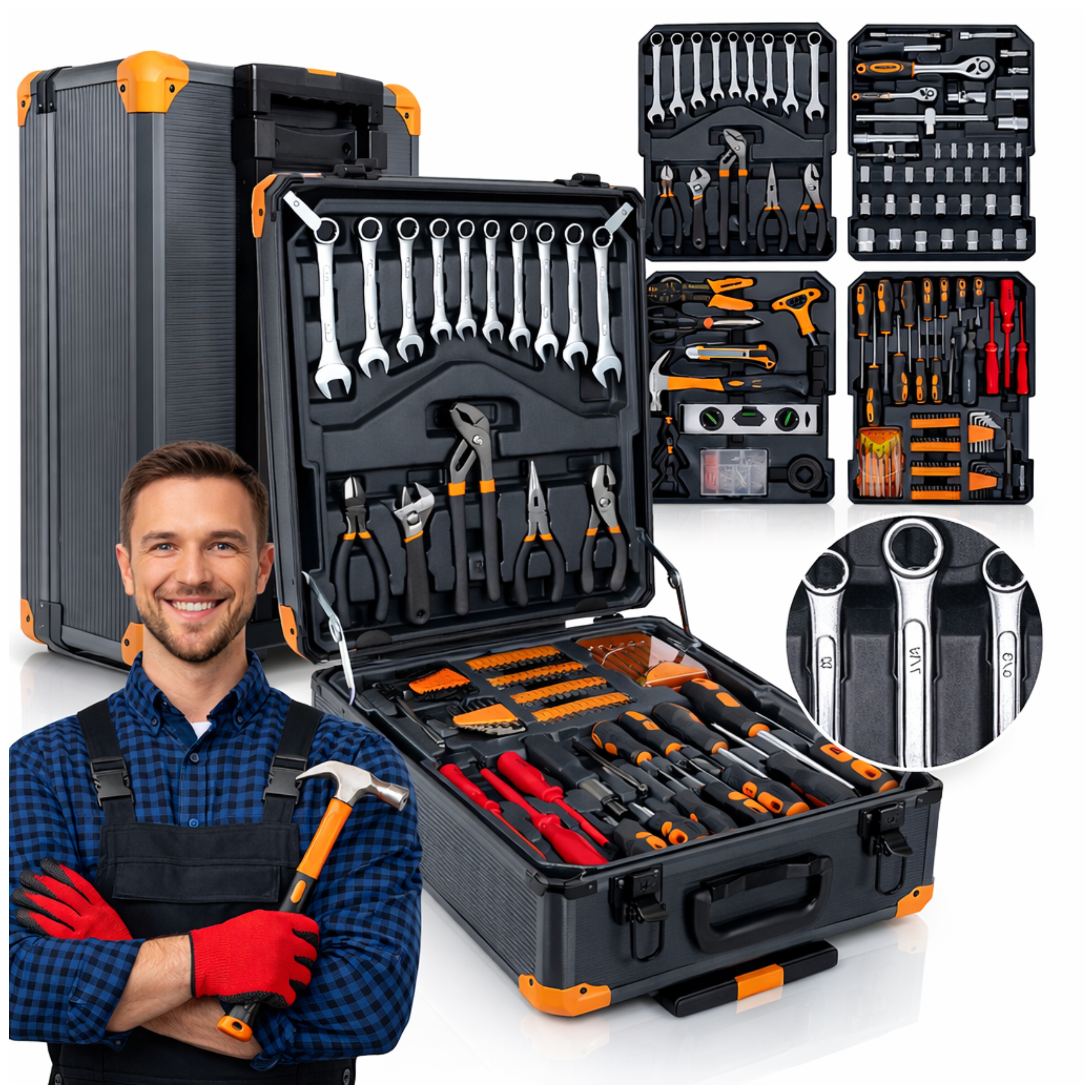 Walizka Narzędziowa na Kółkach Zestaw Narzędzi XL 1000el dla Majsterkowicza