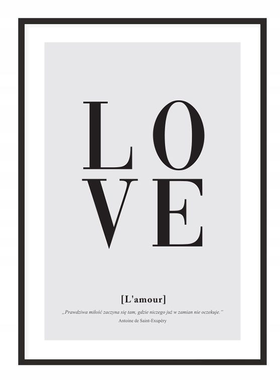 

Obraz Plakat Rama 53x73 cm Love P1958