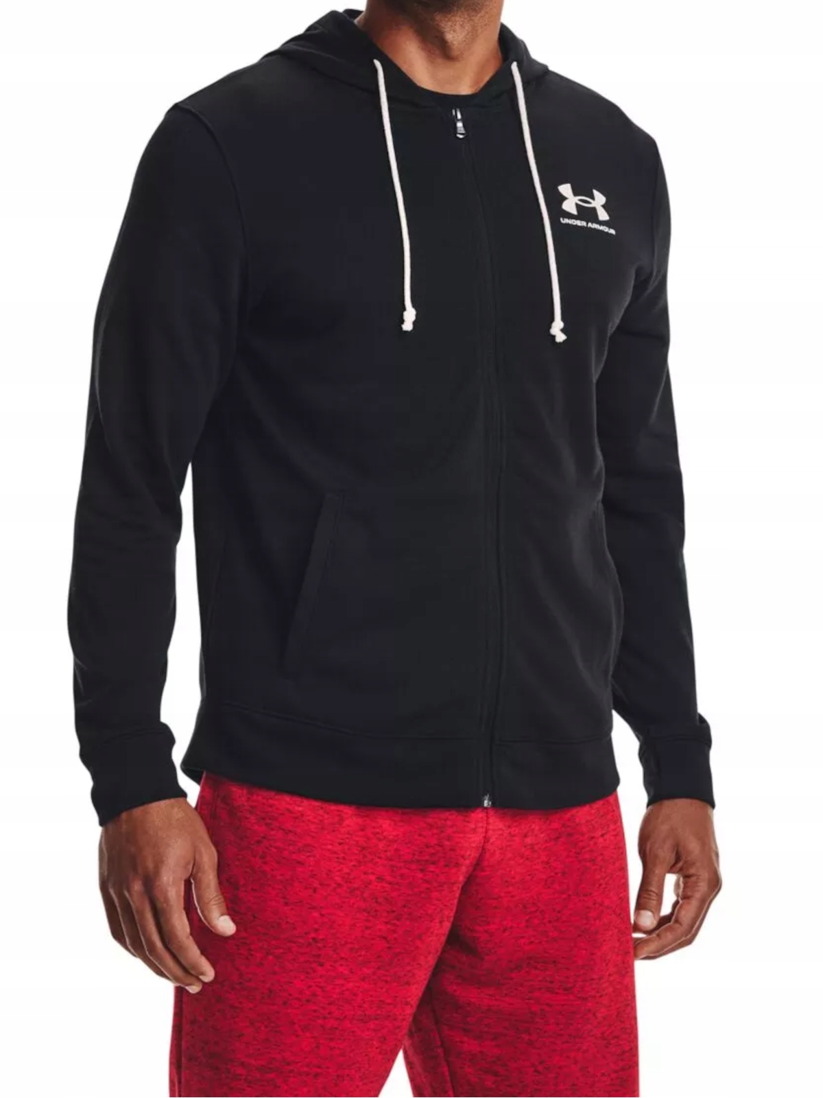 pánská mikina klokanka Under Armour 1370409-001 s kapucí na zip, černá S
