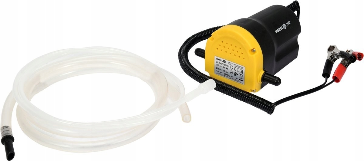 Pompa Do Oleju Elektryczna 12V Pompka Węże Opaski