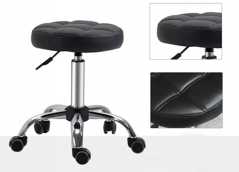 HOKER KOSMETYCZNY STOŁEK FRYZJERSKI OBROTOWY Szerokość mebla 48.5 cm