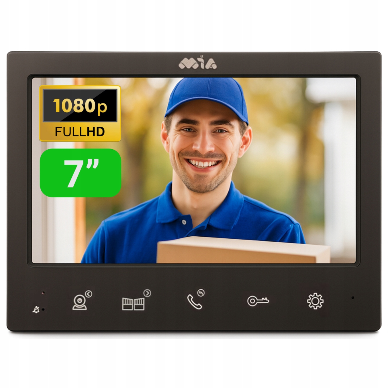 Videovrátnik 7" Full Hd Mia VID 7B-SD-FHD pamäť obrazu brána 1080p