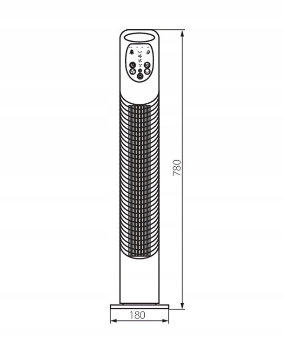 Wentylator Kolumnowy 78cm 40W VENICO 78TO-SR Model VENICO 78TO-SR