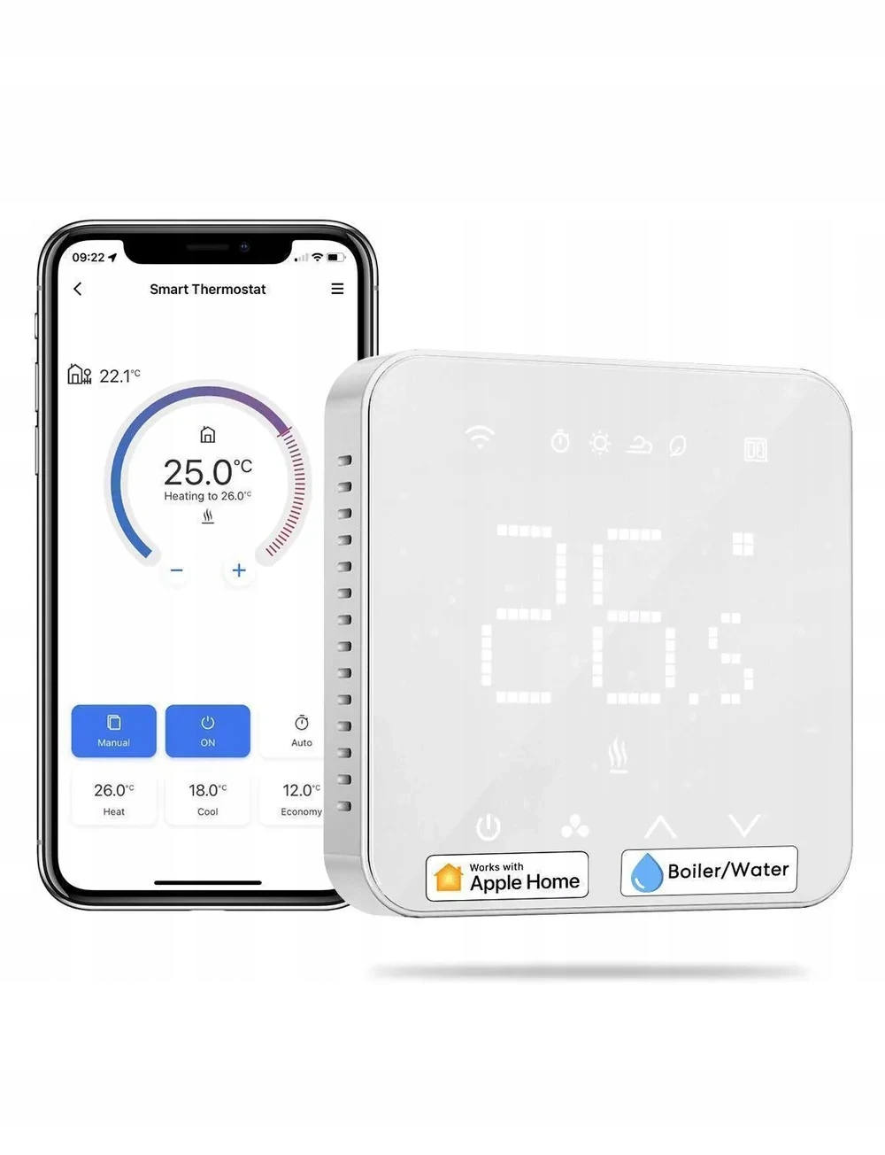 Inteligentný WiFi termostat Meross MTS200BHK(EU) (HomeKit)