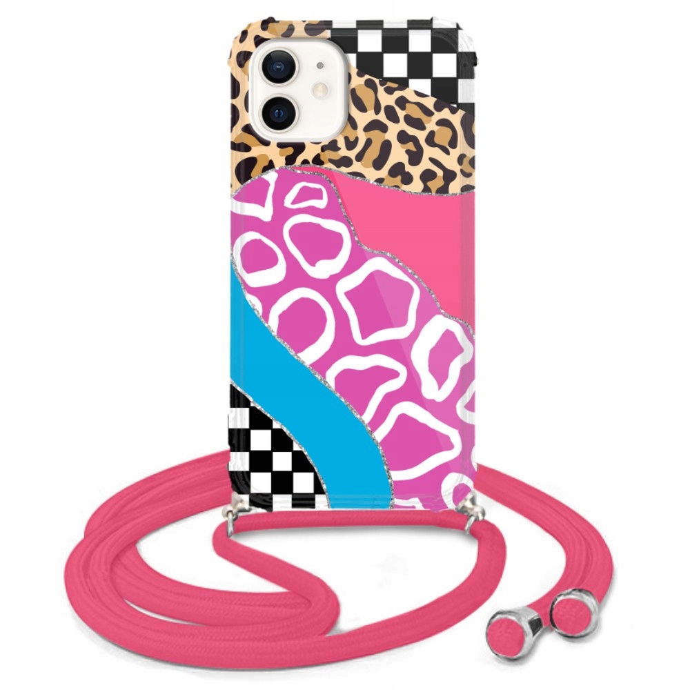 

Etui Crossbody Różowy do Iphone 12 Patches