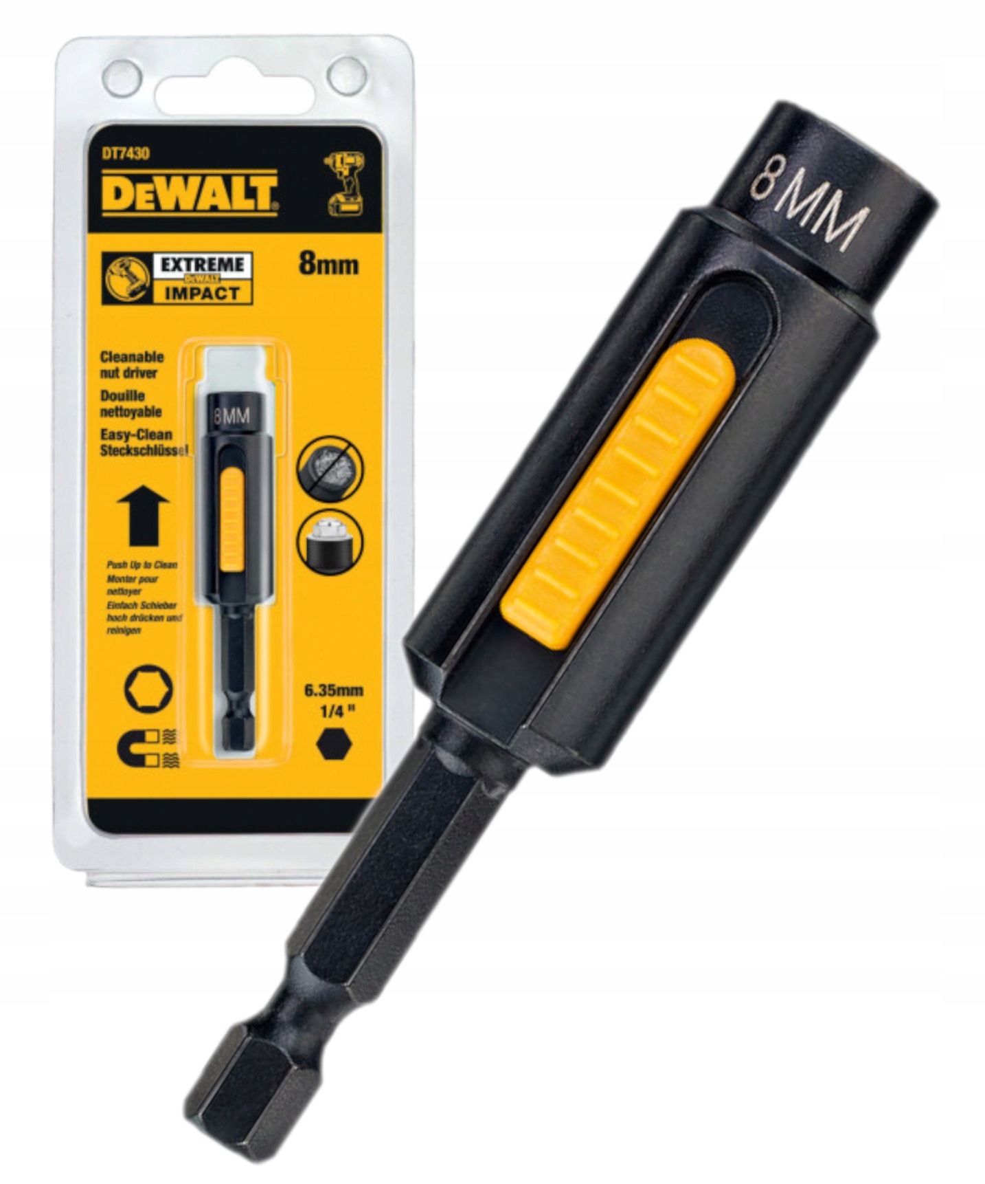 DeWALT Nasadka udarowa magnetyczna samoczyszcząca 8 mm DT7430
